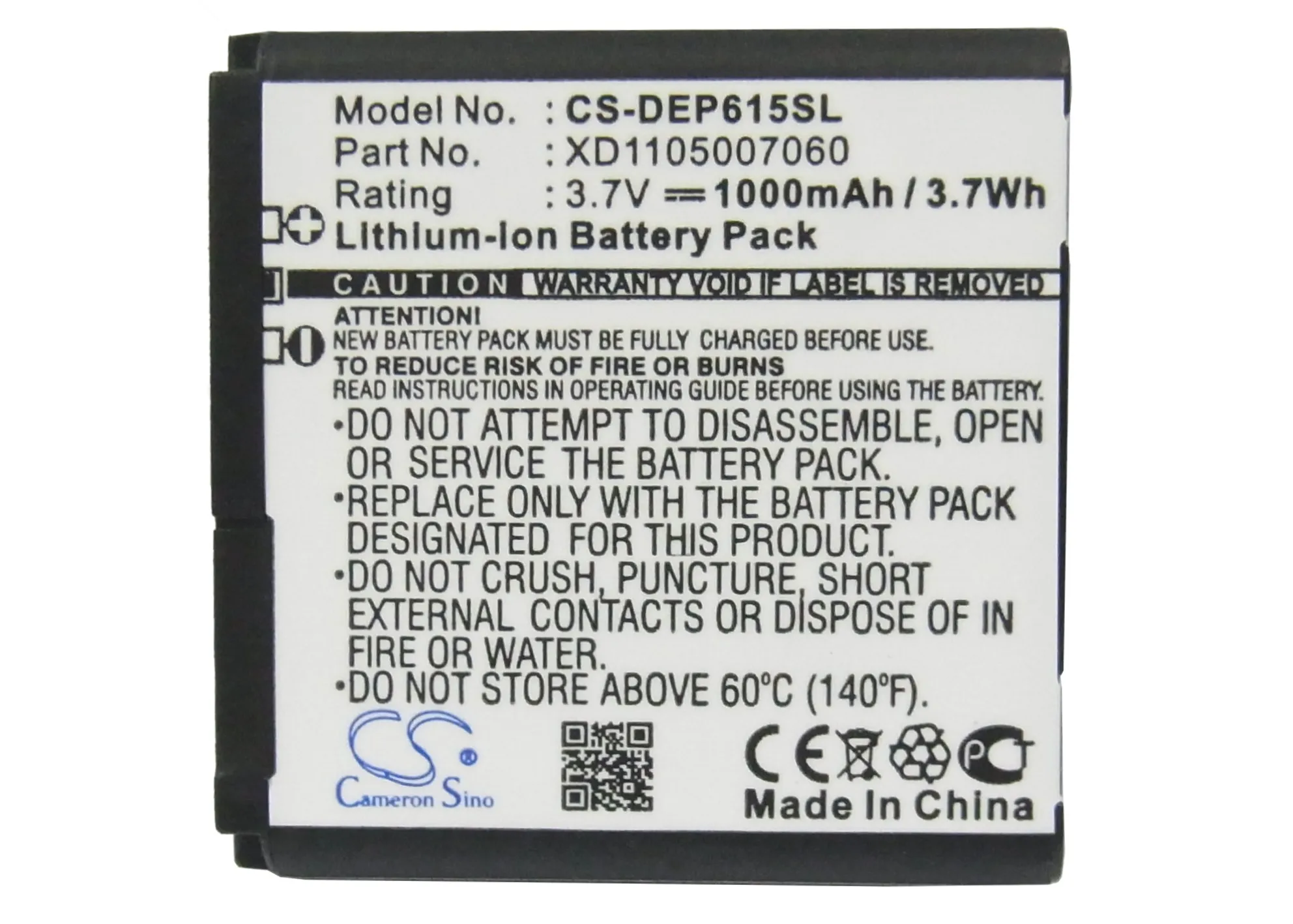 Cameron Sino Высокое качество 1000 мАч батарея XD1105007060 для Doro DP615, PhoneEasy 614, PhoneEasy 615, PhoneEasy 615gsm, 680682