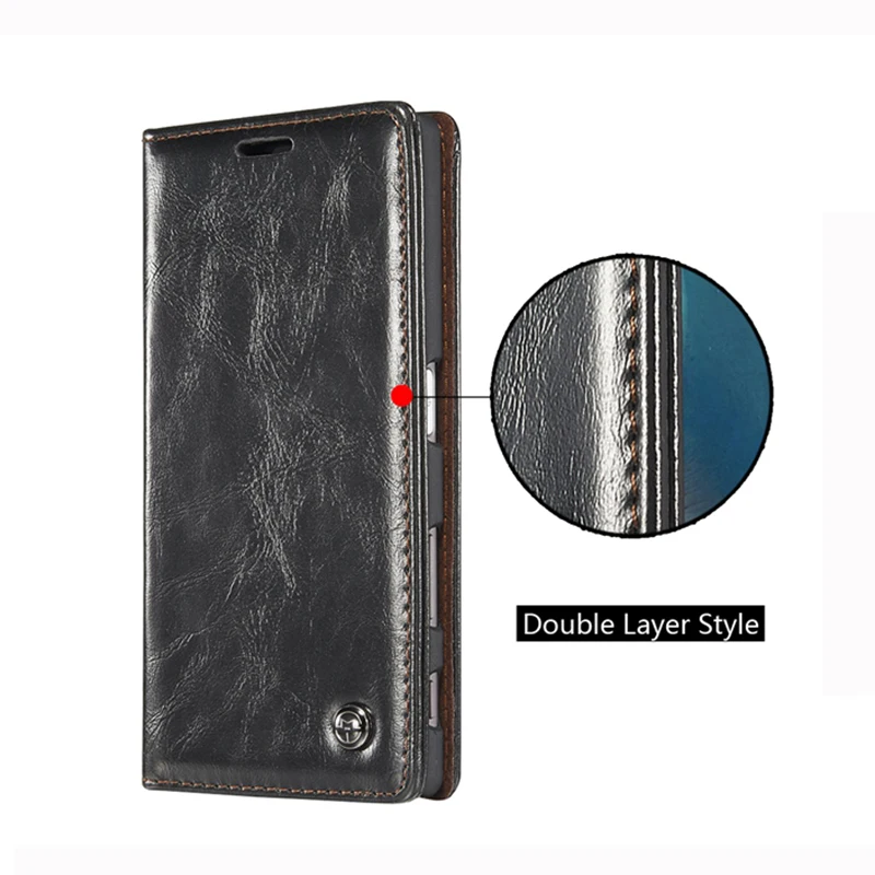 

Luxuey Leather Wallet Flip Phone Case for Sony Z3 Z4 Z5 Plus Case Retro Cover Fundas Coque for Sony XZ2-Compact XZ3 Case Capa