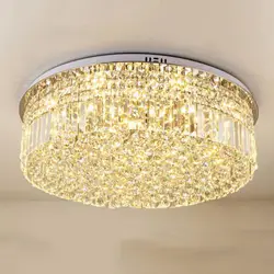 Современные K9 кристалл привело потолочные светильники для Спальня Гостиная Кухня круглый потолочный лампы для украшения дома освещения