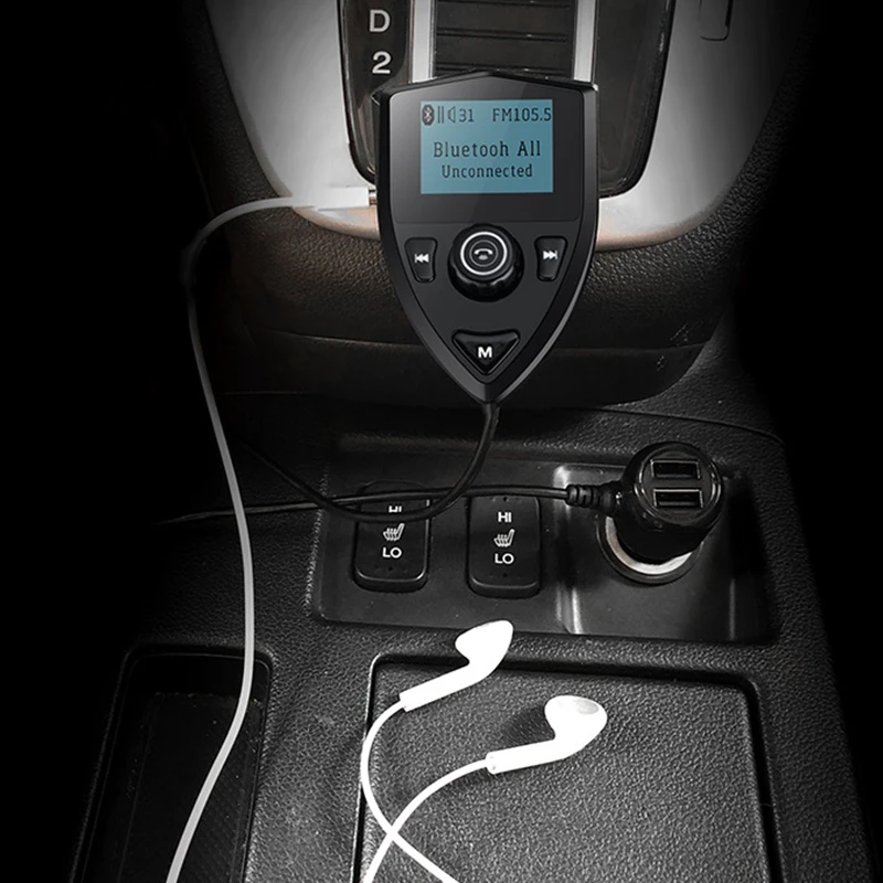 Bluetooth автомобильный радиочастотный передатчик модулятор Автомобильный MP3-плеер двойной Usb зарядное устройство Поддержка Tf карта музыкальный плеер Hands-Free телефон автомобильный аудио