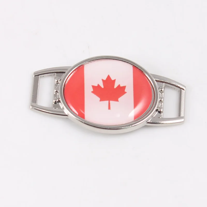 12Pcs Canada flag Jewelry Shoelace Charms For Sneakers Shoelaces