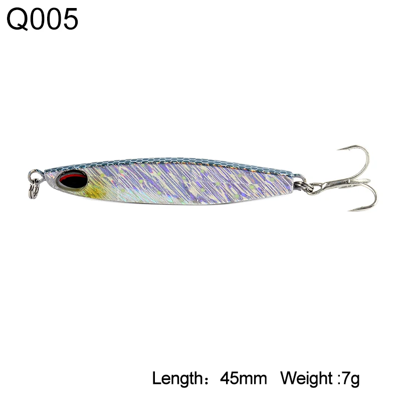 Kingdom Search Jigging Spoon Fishing Lures Hard Baits 1PC Full Aqueous Layer Metal Lure Model 4001 Fishing Tackle - Цвет: 4001-45mm-7g-Q005