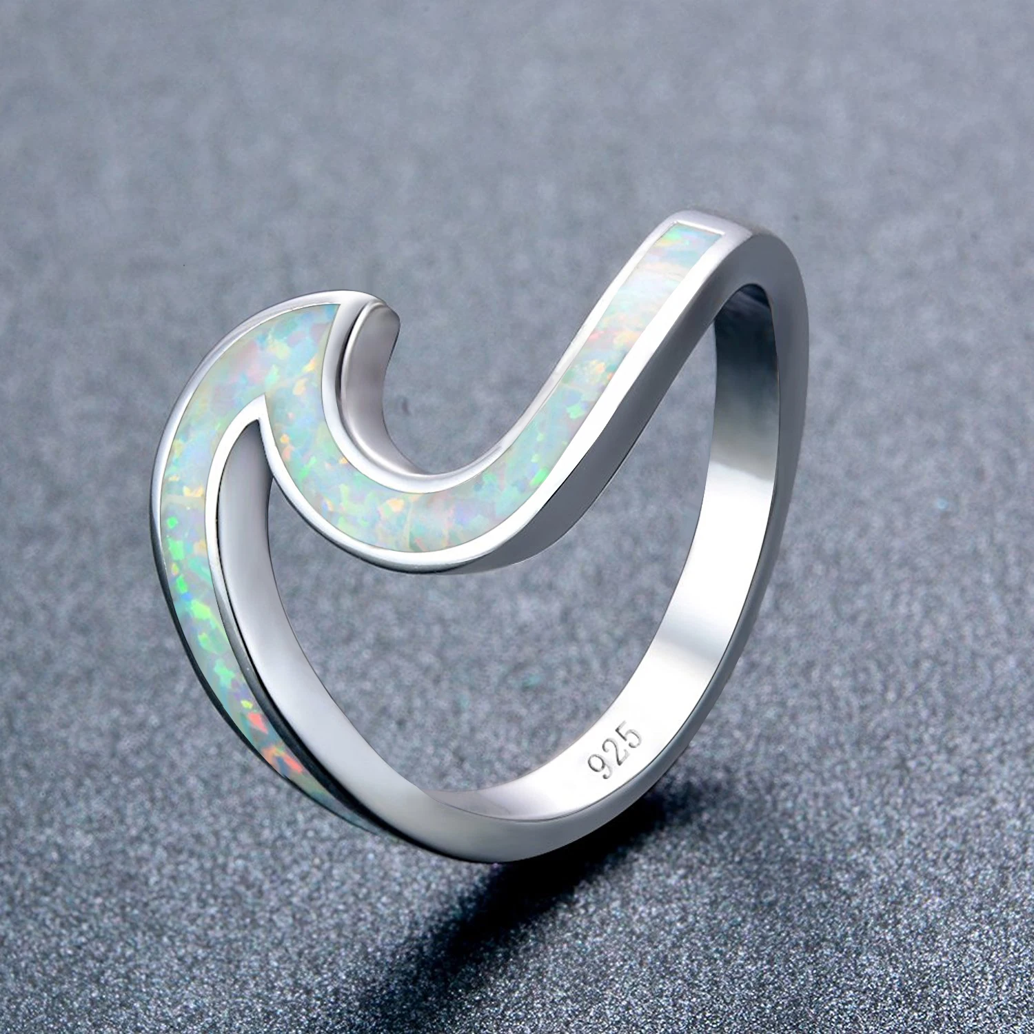 Женское кольцо из серебра 925 пробы с натуральным огненным опалом|fine jewelry|jewelry wedding