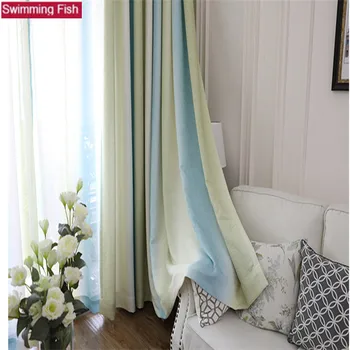 

Color Striped Cotton and Linen Thermal Insulated Curtains Blackout Curtain Drape For Living Room Brdroom Window