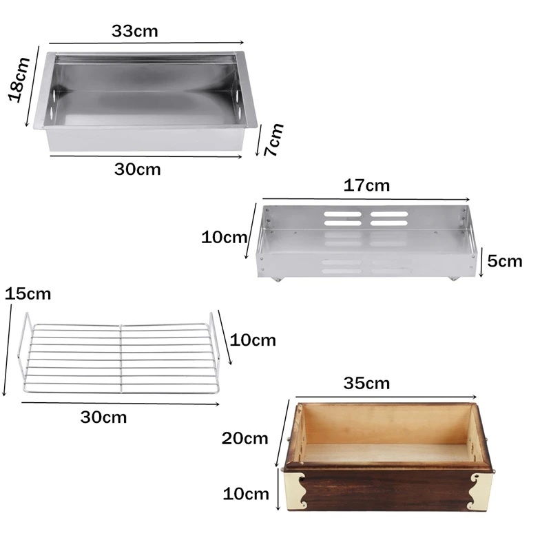 Портативный деревянный гриль из нержавеющей стали для барбекю, инструменты для приготовления пищи, барбекю, плита для барбекю, принадлежности для барбекю, кухонные принадлежности