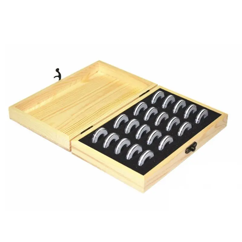 

20 Grids Commemorative Coin Storage Box Cover Protector Holder for 18/21/25/27/30mm Coin
