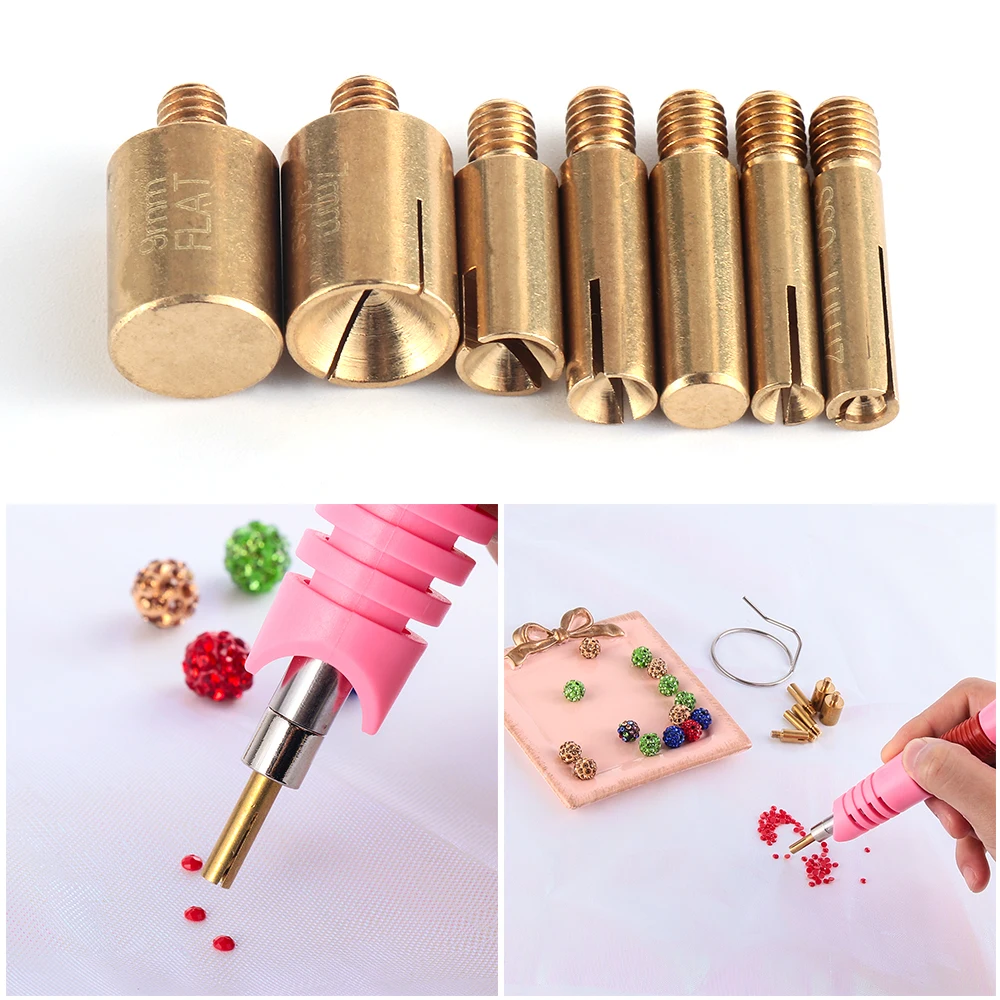

1Set Convenient EU/US Plug Purple/Pink 7 Tips 5 Seconds Fast Heated! Iron-on Hot Fix Rhinestone Applicator Wand Heat-fix Tool