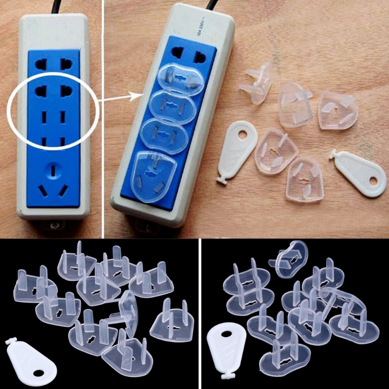 

OOTDTY 10Pcs Safety Electric Socket Outlet Plug Lock Cover Protector For Baby Children