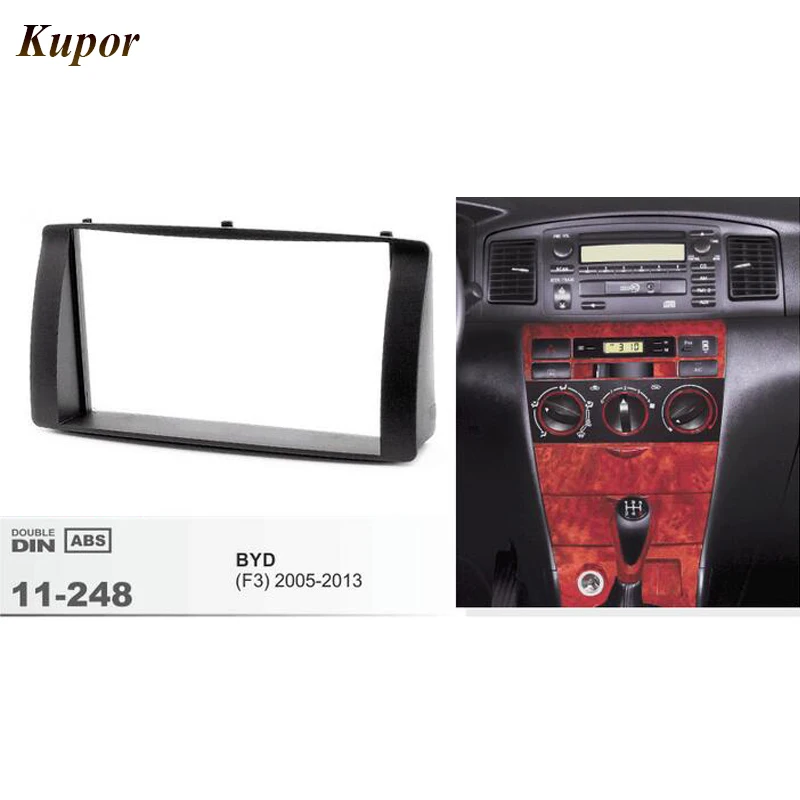 

11-248 Car Radio Installation Dash Mount Frame Fit Stereo Panel Fascia In Dashboard For BYD F3 2005+ Double 2 DIN 173*98mm