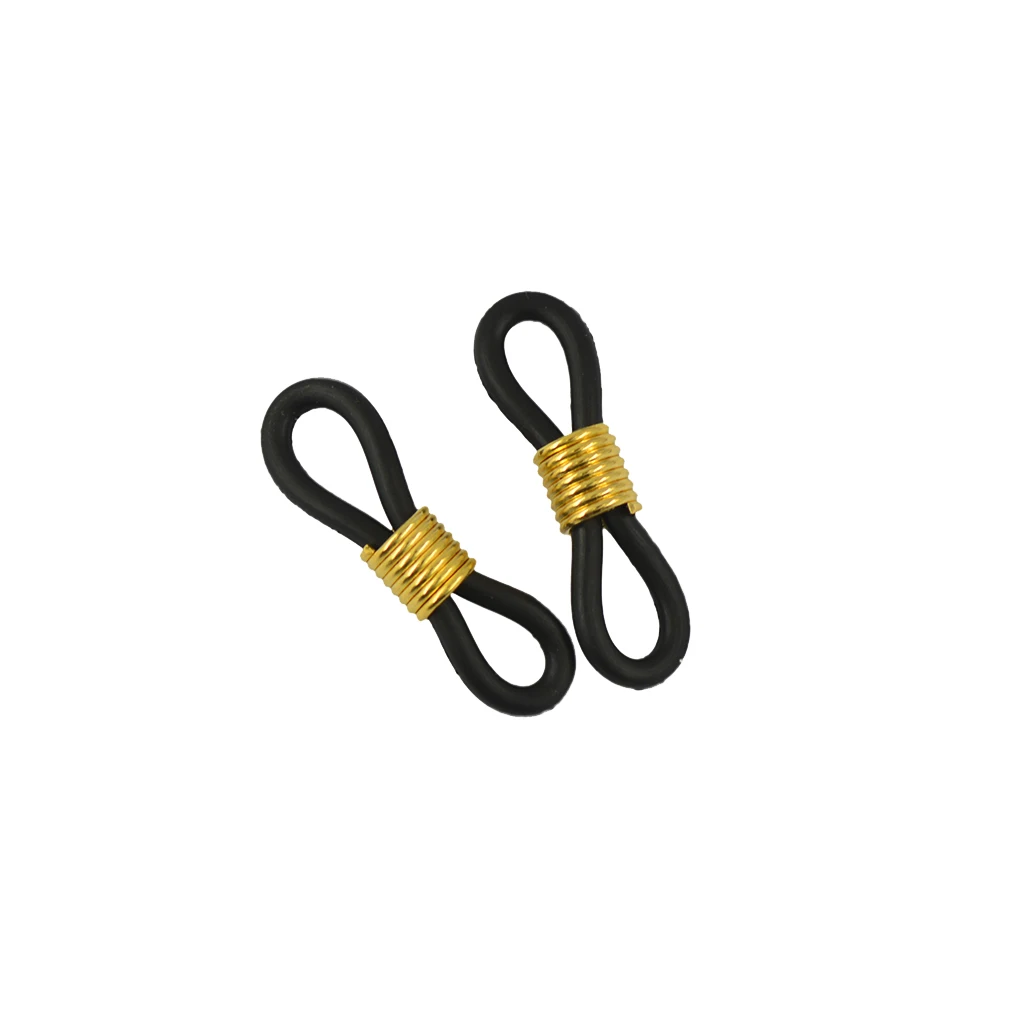 25Pcs Eyeglass String Ends Holders Sunglasses Chain Strap Ends Eyewear Rubber Loop Coil Ends Beaded - Adjustable