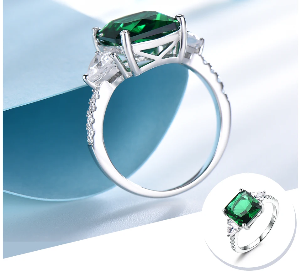 UMCHO Emerald  925 sterling silver rings for women NUJ092E-1 -pc (4)