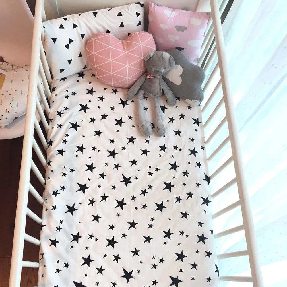 baby bed sheet stars