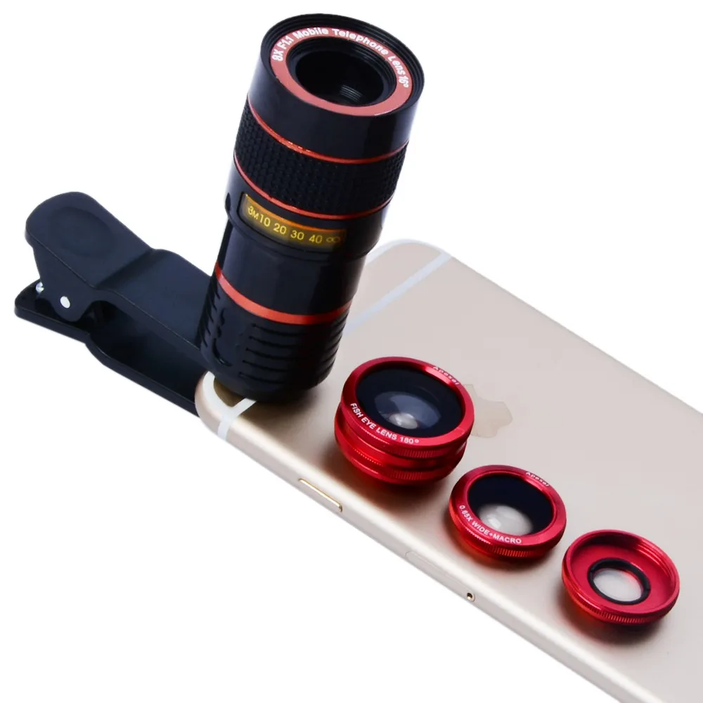 bilder für 4 in1 8X Tele Teleskop Clip 180 Grad Fisheye Weitwinkel Macro Foto Zoom Lens Kit Für HTC iPhone Android Handys 19cx3 bilder für 4 in1 8X Tele Teleskop Clip 180 Grad Fisheye Weitwinkel Macro Foto Zoom Lens Kit Für HTC iPhone Android Handys 19cx3