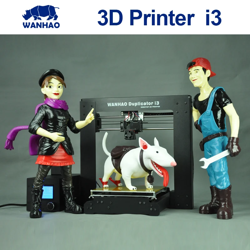 2015 Upgraded Quality High Precision wanhao Prusa i3 V2 DIY 3d Printer kit with LCD and free filaments