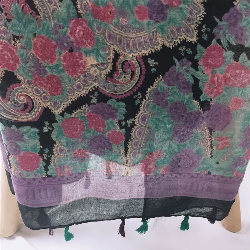 2018 г. винтажные женские Элегантный шарф шаль мода мусульманское 2 вида цветов печати хиджаб Марка дизайн пашмины бандана мягкой wrap10pcs/лот