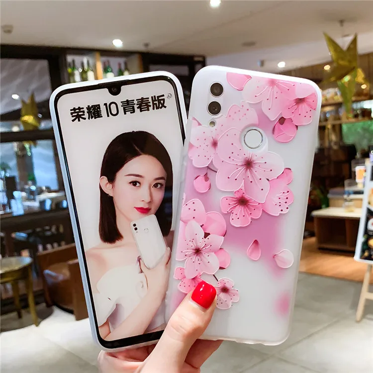 Красивый чехол для Huawei P smart 2019 Honor 10 lite мягкий силиконовый из ТПУ 8C 8S 8X 8 9 20 телефона