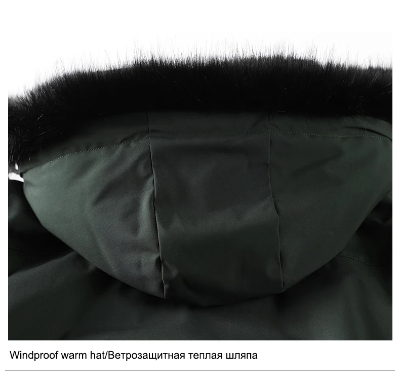 Новинка abrigo invierno мужская зимняя куртка для отдыха на открытом воздухе Parker ветровка для кемпинга с меховым воротником Толстая длинная русская куртка для мужчин