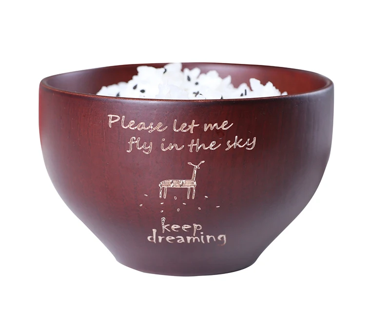 Cute Animal Wood Bowl Kids Wooden Bowl Small Kitchen Rice Soup Dining Serving Bowl Miso Sauce Food Container Wooden Utensils (9)