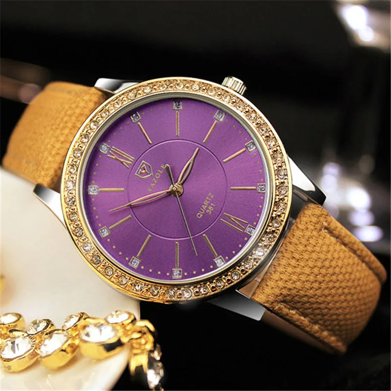 

Montre Femme YAZOLE Gold Diamond Quartz Watch Women Ladies Famous Brand Luxury Golden Wrist Watch Female Clock Relogio Feminino