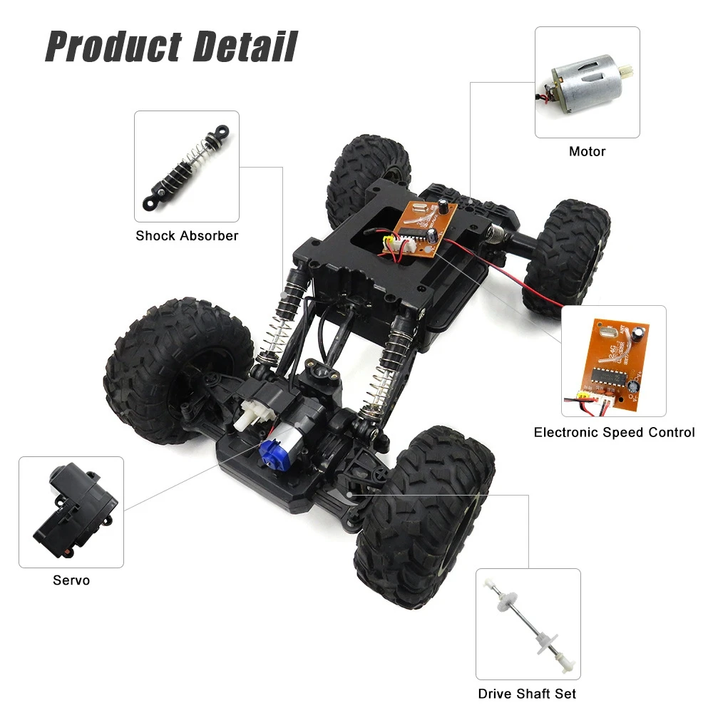 1/12 RC автомобиль 4WD альпинистский 4x4 двойной привод двигателей Bigfoot модель