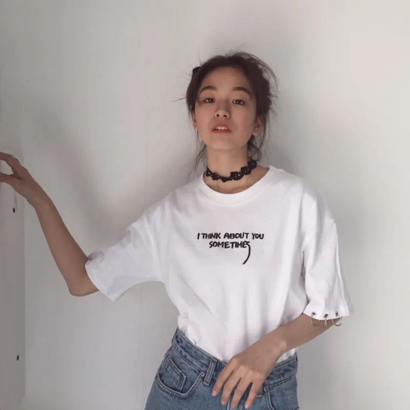 Fashion Blusas 2018 Summer Best Friends T Shirt Korean Ulzzang Harajuku Embroidery Short Sleeve T-shirts Women Casual Top Shirts Fashion Blusas 2018 Summer Best Friends T Shirt Korean Ulzzang Harajuku Embroidery Short Sleeve T-shirts Women Casual Top Shirts