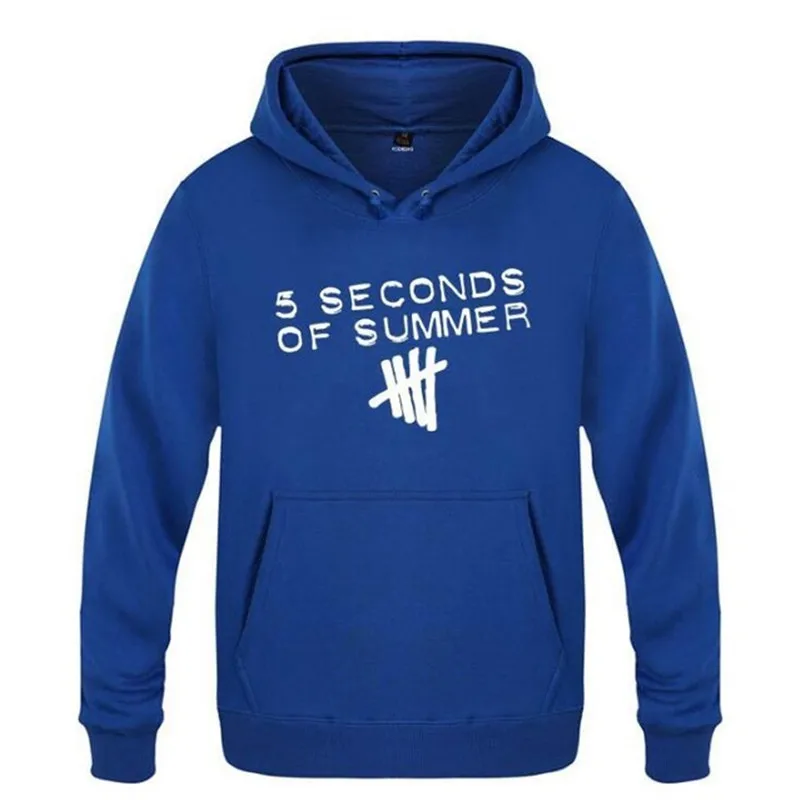  Mens Hoodies 5SOS 5 Seconds of Summer Print Hoodie Men Hip Hip Fleece Long Sleeve Sweatshirt Rock M