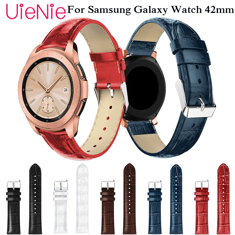20 мм роскошный кожаный ремешок для Samsung Gear sport S2 часов классический браслет Galaxy 42
