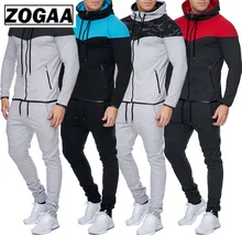 ZOGAA 2019 Новых Мужчин 2 Части Спортивный Костюм Толстовки Наборы Мужские Спортивные Костюмы Спорти