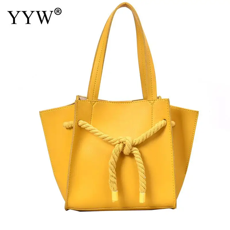 

Women Shoulder Bag Summer Soft Handle Hand Bags 2019 Large Yellow Handbag Capacity Casual Designer Crossbody Bag For Female