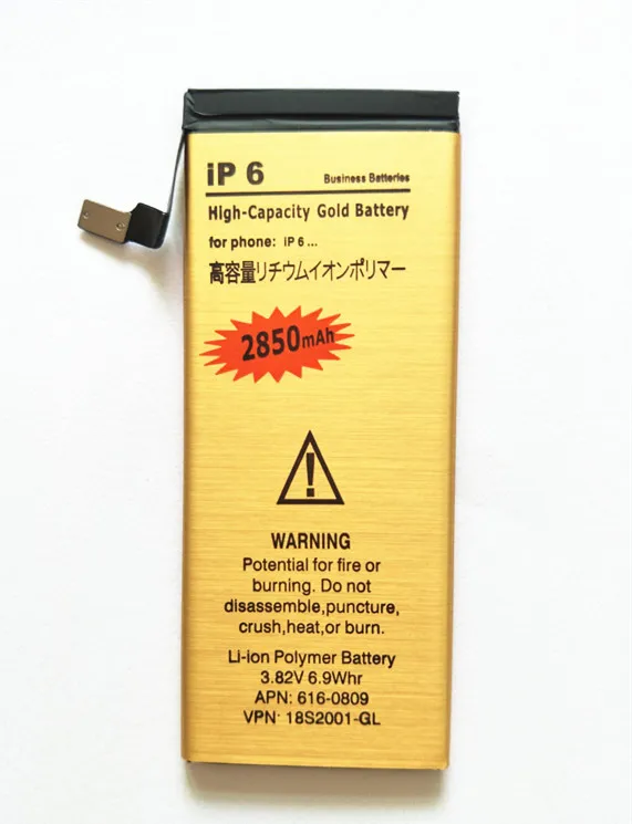 

AZK GOLD New 3.8V Li-ion Internal Battery Replacement for iPhone 6 6G smart phone battery