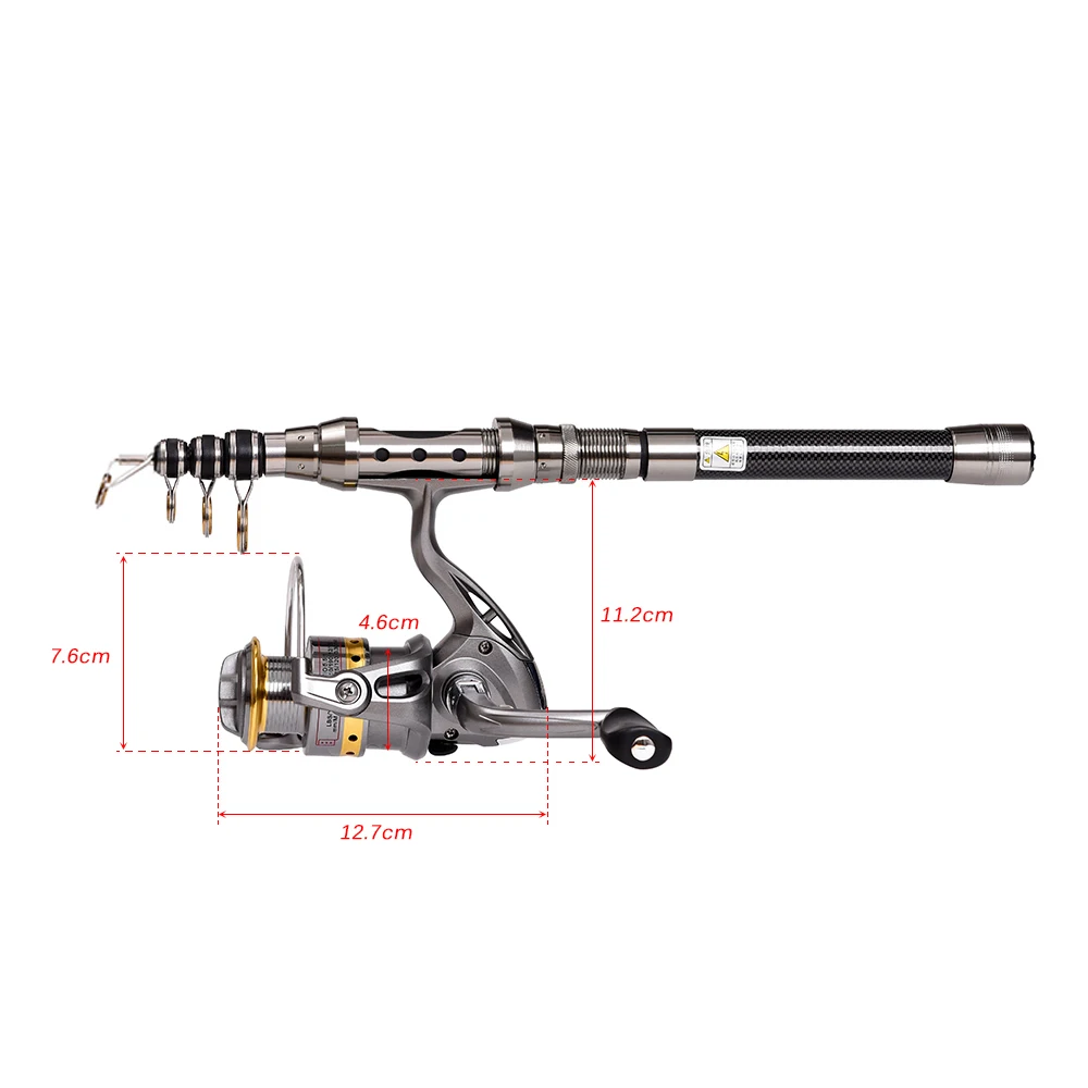 Lixada, телескопическая катушка для удочки, полный комплект, спиннинговая катушка, набор удочек с 100 м, рыболовная леска, приманки, крючки, джиг для Pesca