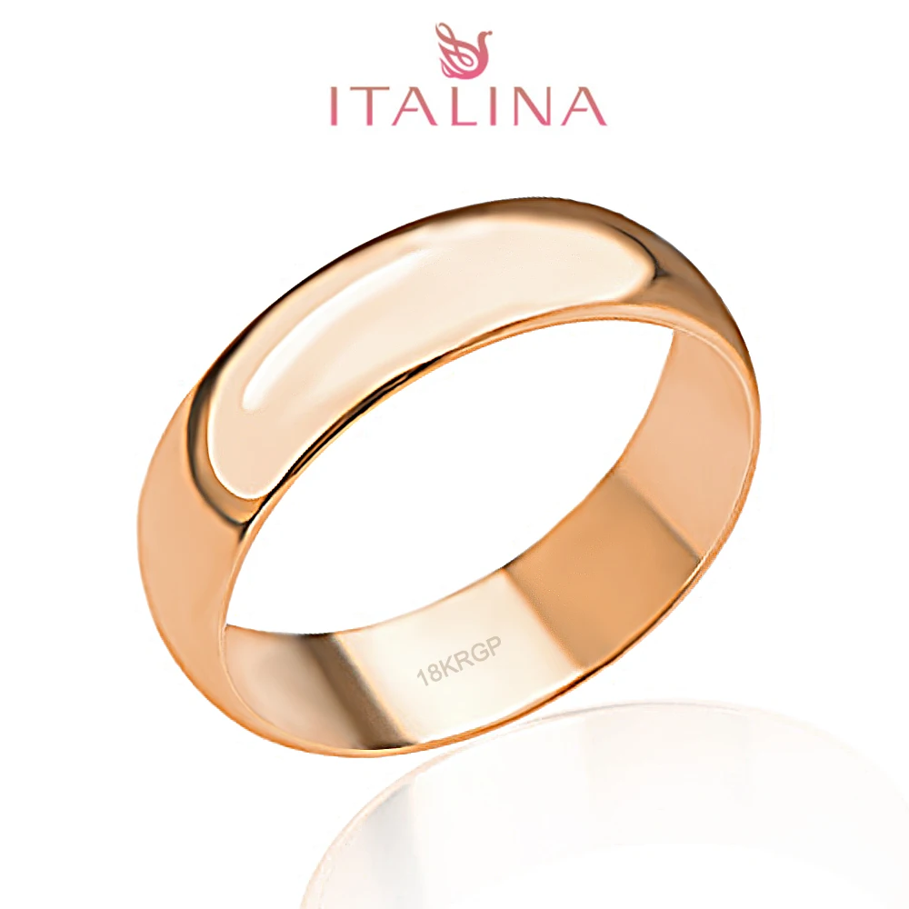 2016 New Italina brand 3 - 12.5 full size 18K rose Gold plated jewelry Children Anel Masculino Men Women engagement rings couple