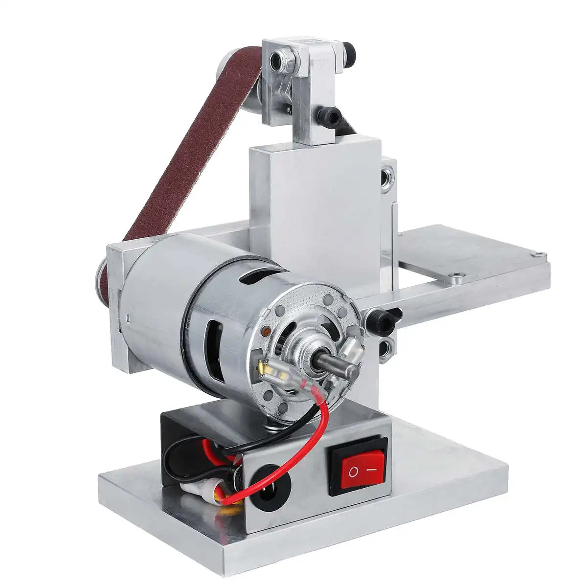 

330x20MM DIY Mini Belt Sander Machine Sanding Grinding Sharpening With 7-speed Speed Control Power Supply