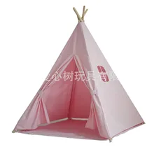 Красивое хлопковое Типи детская игровая палатка детская игра в шатер дом хлопок ткань детская игровая площадка для розового цвета