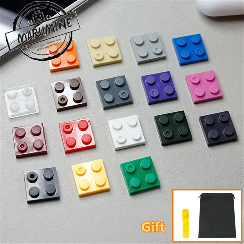 

MARUMINE Plate 2 x 2 creator toys for children MOC compatible Bricks Educational DIY Building Blocks