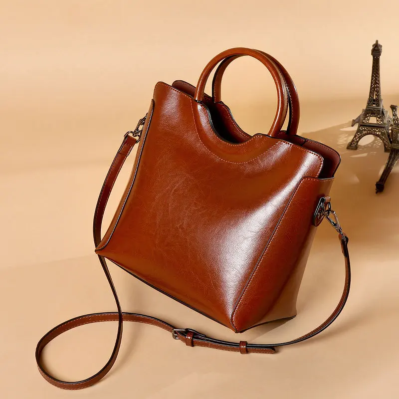

luxury Genuine Leather Handbags Cowhide women's bag Women Messenger Crossbody Bag Female Fashion Shoulder Bags for women 2019