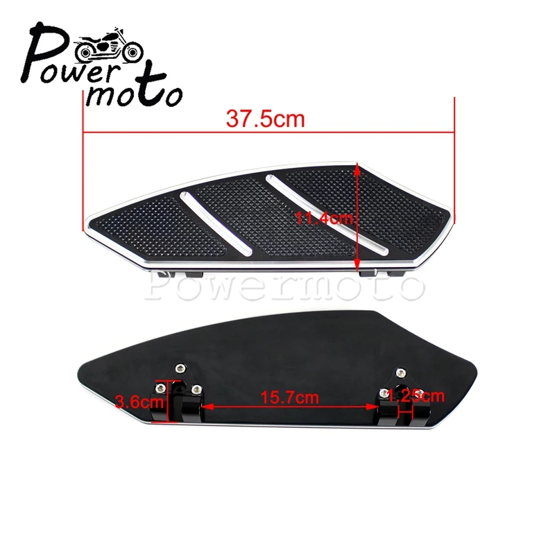 Черные хромированные мотоциклетные задние пассажирские Diver Floorboard подножки для ног подходят для Harley Touring Softail 1984- все модели