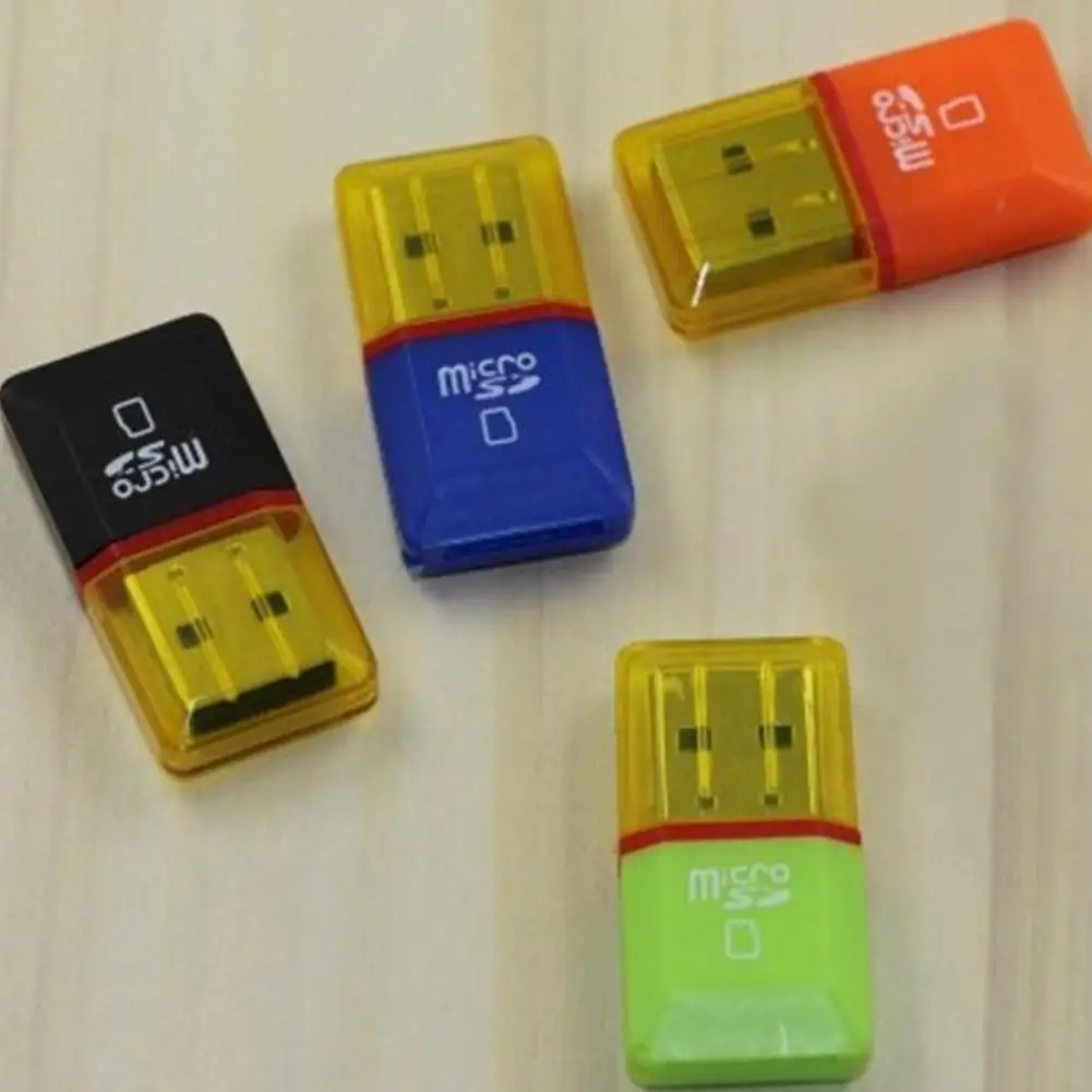 Новый 2 шт. USB 2,0 Мини Micro SD TF Card Reader адаптер памяти T-Flash Card Reader