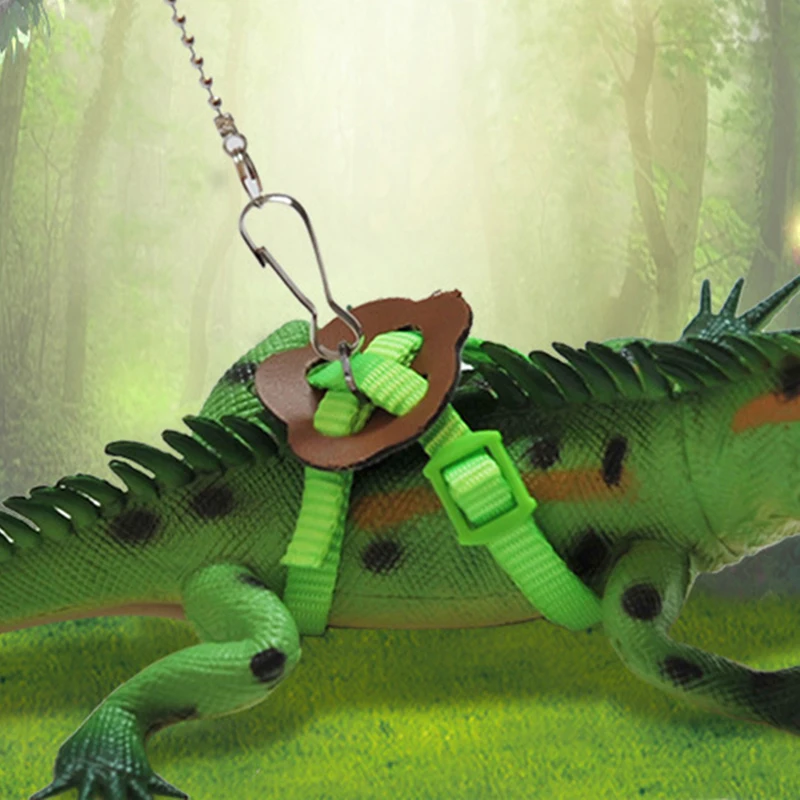 

Bearded Dragon Gecko Reptile Supplies Fly Animal Pet Bird Parrot Adjustable Lizard Training Cable Rope Strap Walk