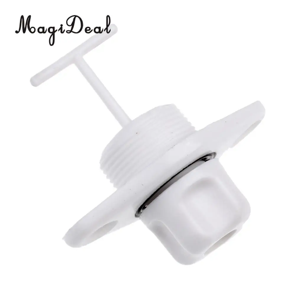 MagiDeal 1Pc Universal White ABS Marine Boat Transom Yacht Screw Type Drain Plugs Bung Replacement Fits 0.2 Inch Diameter Hole