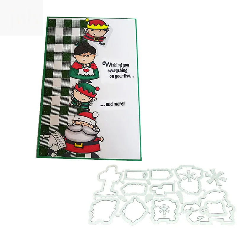 Новая мультяшная человеческая фигура штампы и штампы Kscraft металлические режущие штампы для изготовление скрапбукинга Рождество Дети Крафтовая окраска