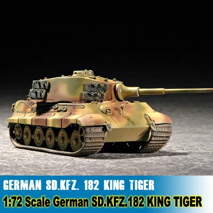 

1:72 Static Assembly Tank Model German SD.KFZ.182 King Tiger 182 Tank 07201 Model Building Kits For Tank DIY Tank Collection