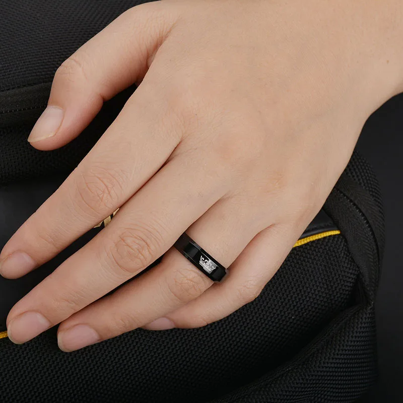 Hot Stainless Steel King And Queen Couple Rings For Lovers Letter Crown Rings Love Promise Jewelry Drop Shipping