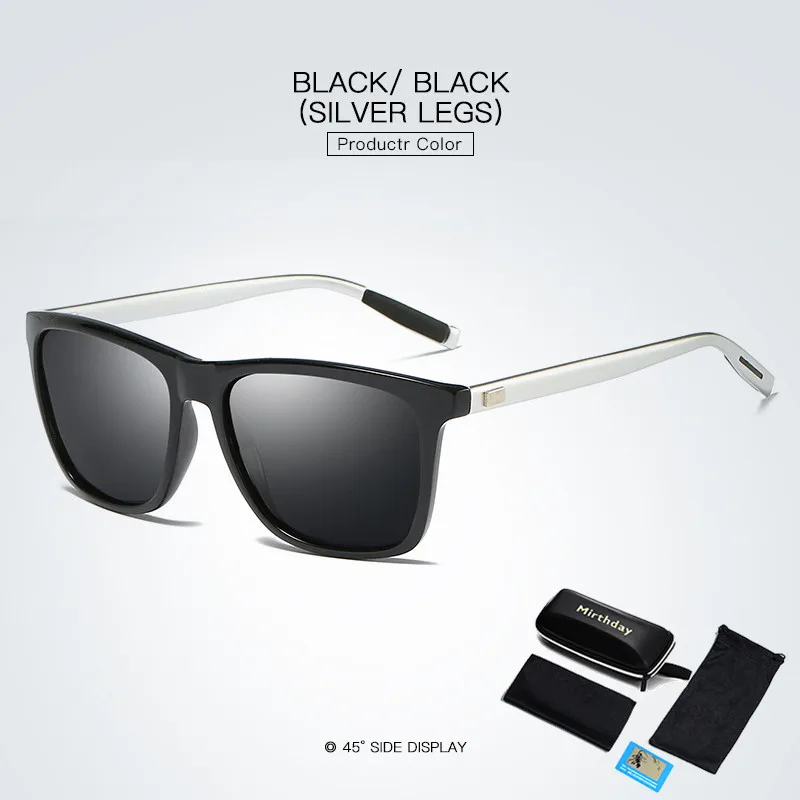 Ретро алюминий TR90 квадратные поляризованные солнцезащитные очки Брендовые дизайнерские очки для женщин и мужчин винтажные очки для вождения солнцезащитные очки - Цвет линз: C3