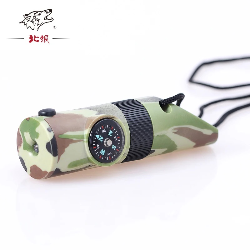 

1PCS 7 in 1 emergency survival whistle for camping hiking hunting fishing outdoor activities travel Boats RaftParty Sports games