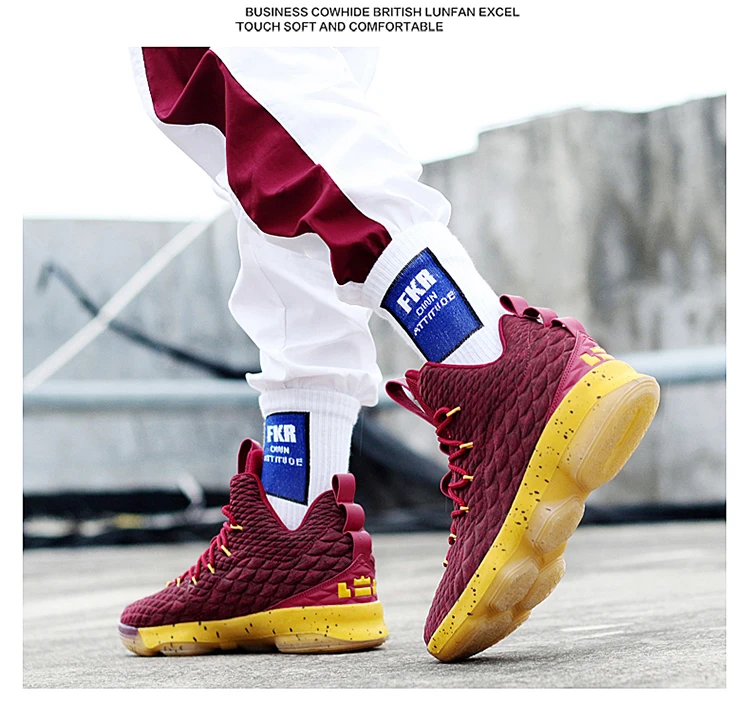 Уличные водонепроницаемые баскетбольные кроссовки для мужчин, мужские кроссовки с высоким берцем, дышащие, на шнуровке, карри, спортивная обувь размера плюс Красного цвета