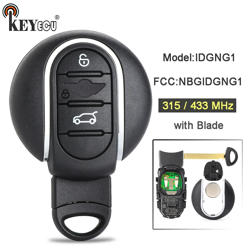 KEYECU Model: IDGNG1 315/ 433MHz FCC ID:NBGIDGNG1 Smart Remote Car Key Fob for BMW Key Mini Copper 2016-2017 IC:2694A-IDGNG1 KEYECU Model: IDGNG1 315/ 433MHz FCC ID:NBGIDGNG1 Smart Remote Car Key Fob for BMW Key Mini Copper 2016-2017 IC:2694A-IDGNG1