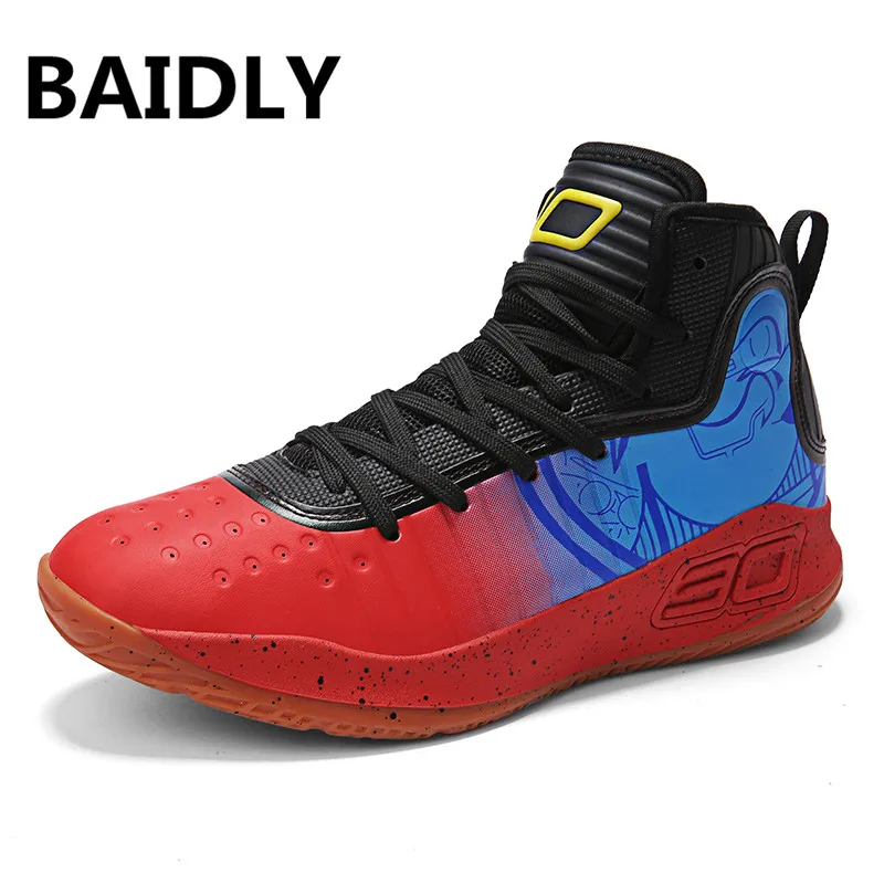 

Newest Men Basketball Shoes Air Sole Outdoor Sneakers High Top Sport Athletic Sneakers Hot Mans Zapatillas Baloncesto Big Size