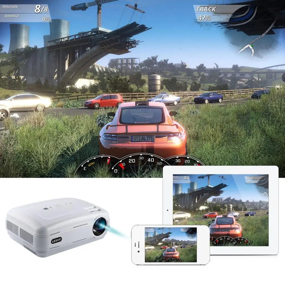

720P LED Projector Protable Video Projector Multimedia Home Cinema Theater Game Projector HDMI VGA USB for Laptop TV