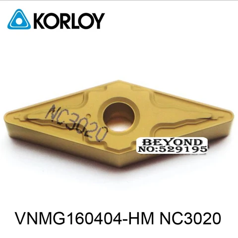 Pastilhas de Metal Ferramentas de Aço Nc3020 para Vnmg Original Korloy 160412 160408 160404 Duro Torno Vnmg160404-hm Vnmg160408-hm Vnmg160412-hm
